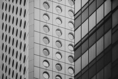 Ticari bina yakın Up siyah-beyaz