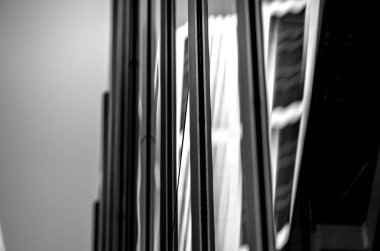 Ticari bina yakın Up siyah-beyaz