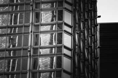 Ticari bina yakın Up siyah-beyaz