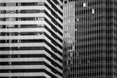 Ticari bina yakın Up siyah-beyaz