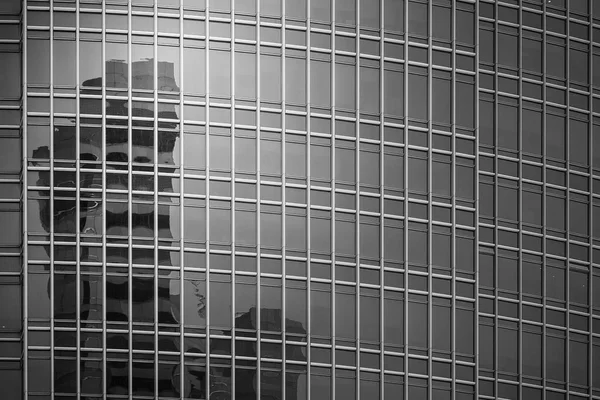 Commercial Building Close Up in Black and White — Stock Photo, Image