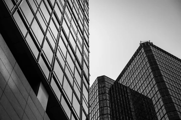 Commercial Building Close Up in Black and White — Stock Photo, Image