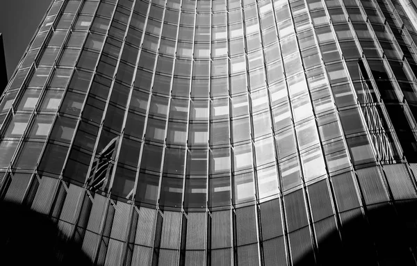 Commercial Building Close Up in Black and White — Stock Photo, Image