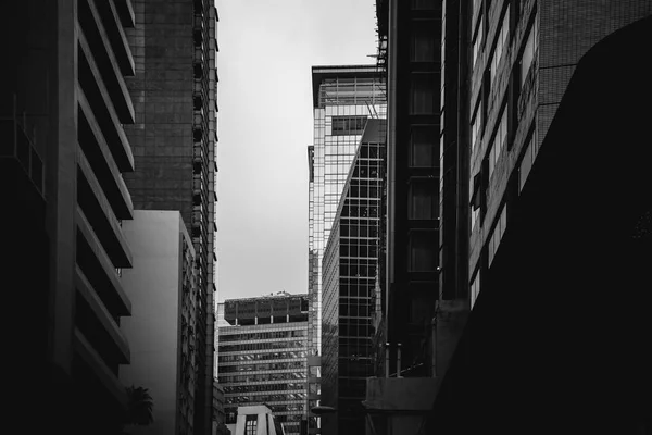 Modern Office Buildings in Hong Kong, Black and White color — Stock Photo, Image