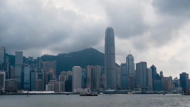 Hong Kong, China, March 22, 2019: Slow Motion of Tourists visiting the Avenue of the Stars. The Avenue of Stars is located along the Victoria Harbor in Hong Kong. And reopen in 2019 — Stock Video