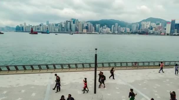 Hong Kong China Marzo 2019 Lapso Tiempo Los Turistas Que — Vídeos de Stock