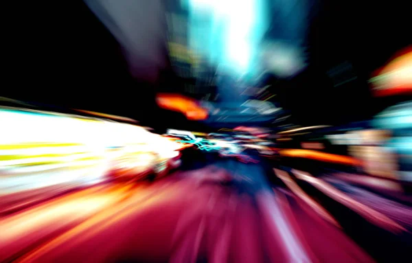 Абстрактне зображення трас нічного руху в місті — стокове фото