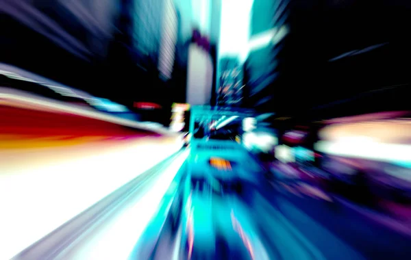 Immagine astratta dei semafori notturni della città — Foto Stock