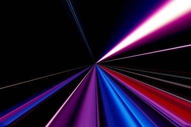 Şehirdeki gece trafiği ışıklarının soyut görüntüsü