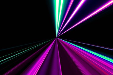 Şehirdeki gece trafiği ışıklarının soyut görüntüsü