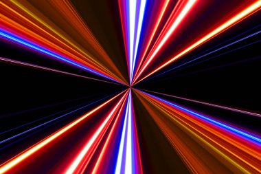 Şehirdeki gece trafiği ışıklarının soyut görüntüsü