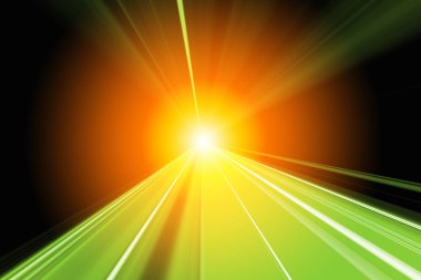 Şehirdeki gece trafiği ışıklarının soyut görüntüsü