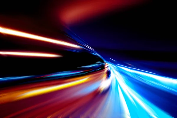 Abstract image of night traffic light trails in the city — Stock Photo, Image