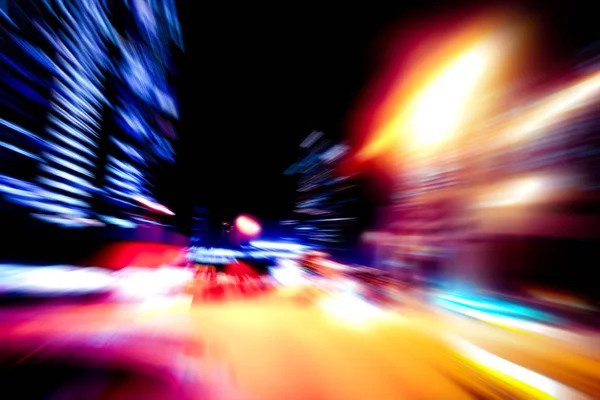 Abstract image of night traffic light trails in the city — Stock Photo, Image