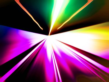 Şehirdeki gece trafiği ışıklarının soyut görüntüsü