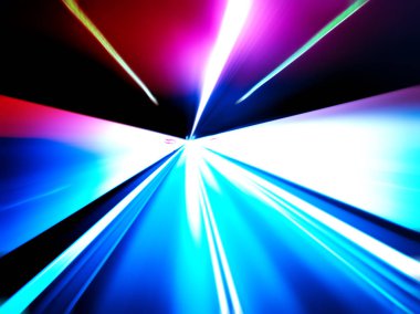 Şehirdeki gece trafiği ışıklarının soyut görüntüsü