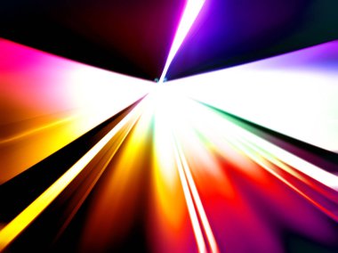 Şehirdeki gece trafiği ışıklarının soyut görüntüsü