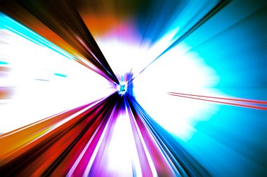 Şehirdeki gece trafiği ışıklarının soyut görüntüsü