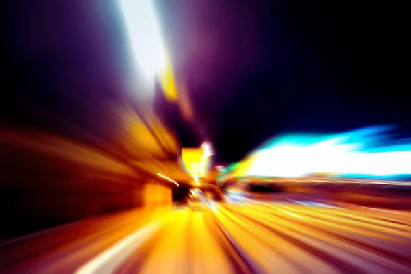 Abstract image of night traffic light trails in the city — Stock Photo, Image