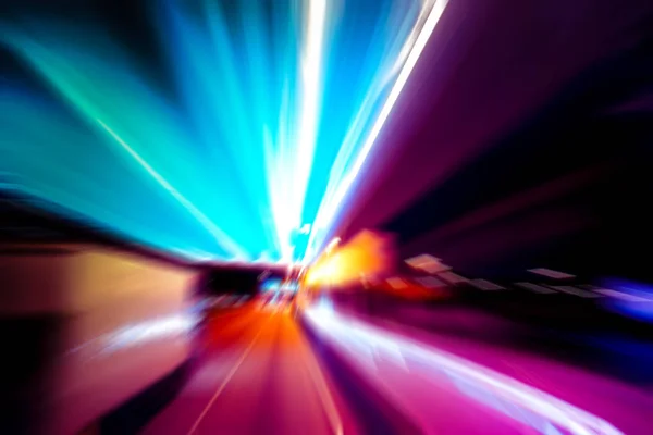 Abstract image of night traffic light trails in the city — Stock Photo, Image
