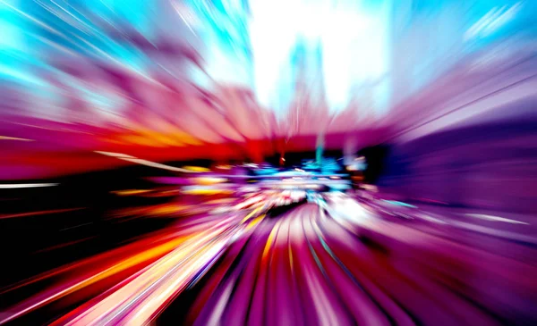 Immagine astratta dei semafori notturni della città — Foto Stock