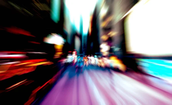 Abstract image of night traffic light trails in the city — Stock Photo, Image