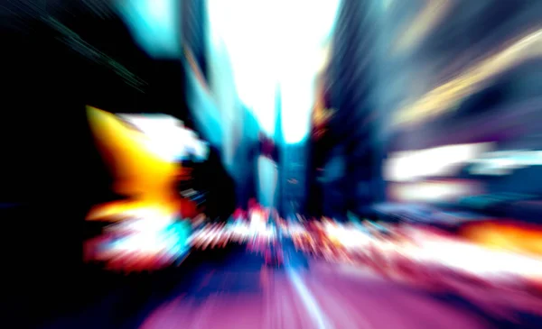 Imagen abstracta de los senderos de semáforos nocturnos en la ciudad —  Fotos de Stock