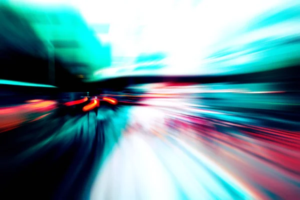 Abstract image of night traffic light trails in the city — Stock Photo, Image