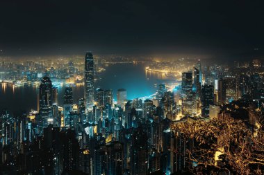 Hong kong şehir manzaralı zirve from