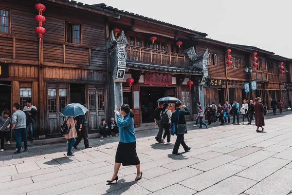 Sanfang Qixiang Three Lanes Seven Alleys Fuzhou China Nisan 2019 — Stok fotoğraf