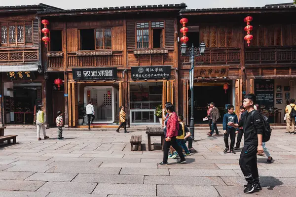 Sanfang Qixiang Three Lanes Seven Alleys Fuzhou China Nisan 2019 — Stok fotoğraf