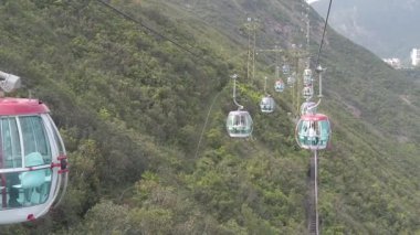 Dağlara Teleferik yolunun yavaş hareketi