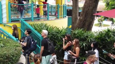 Ocean Park'ta oynayan turist