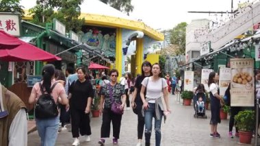 Ocean Park'ta oynayan turist