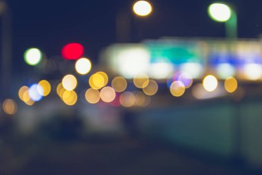 Açık Gece Şehri Bokeh soyut arkaplanı