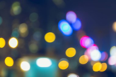 Açık Gece Şehri Bokeh soyut arkaplanı