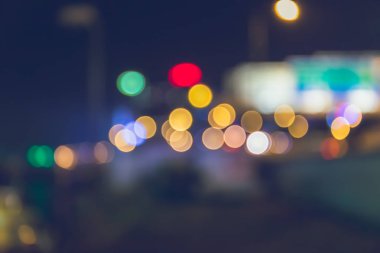 Açık Gece Şehri Bokeh soyut arkaplanı