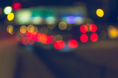 Açık Gece Şehri Bokeh soyut arkaplanı