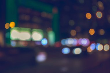 Açık Gece Şehri Bokeh soyut arkaplanı