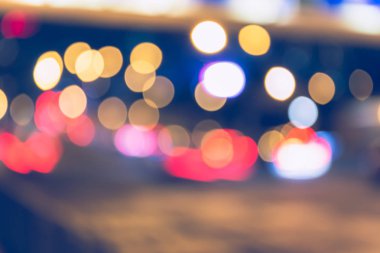 Açık Gece Şehri Bokeh soyut arkaplanı