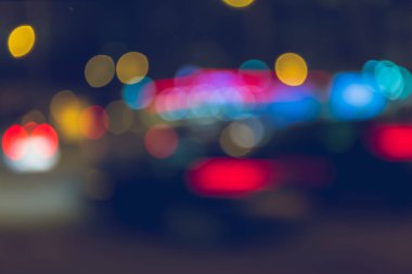 Açık Gece Şehri Bokeh soyut arkaplanı