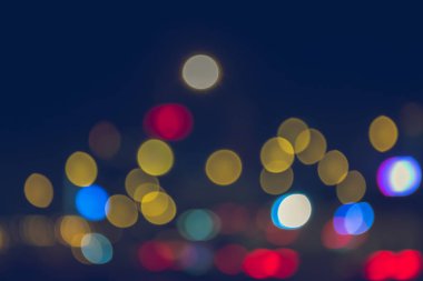 Açık Gece Şehri Bokeh soyut arkaplanı