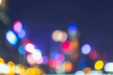 Açık Gece Şehri Bokeh soyut arkaplanı