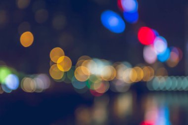 Açık Gece Şehri Bokeh soyut arkaplanı