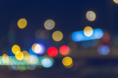 Açık Gece Şehri Bokeh soyut arkaplanı