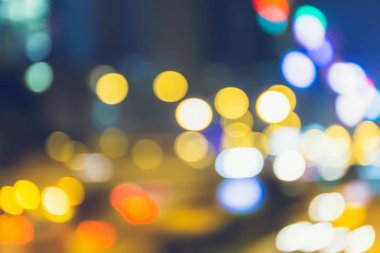 Açık Gece Şehri Bokeh soyut arkaplanı