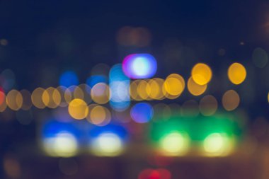 Açık Gece Şehri Bokeh soyut arkaplanı