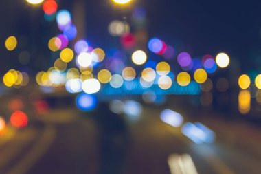 Açık Gece Şehri Bokeh soyut arkaplanı