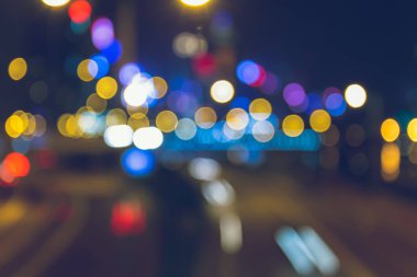 Açık Gece Şehri Bokeh soyut arkaplanı