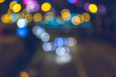 Açık Gece Şehri Bokeh soyut arkaplanı